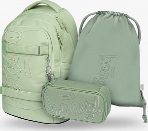 BAAGL SET 3 Skate max Mentol: batoh, penál, sáček