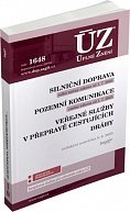 ÚZ 1648 Silniční doprava, Pozemní komunikace, Veřejné služby v přepravě cestujících, Dráhy