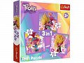 Puzzle Trollové 3: Seznamte se s Trollíky 3v1 (20,36,50 dílků)