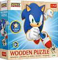 Dřevěné Puzzle 50 dílků Sonic