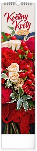 Nástěnný kalendář Květiny – Kvety 2023, 12 × 48 cm
