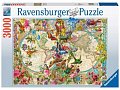 Ravensburger Puzzle Motýlí mapa světa 3000 dílků