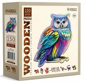 Dřevěné puzzle Moderní sova 150 dílků