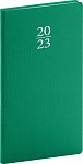 Diář 2023: Capys - zelený, kapesní, 9 × 15,5 cm