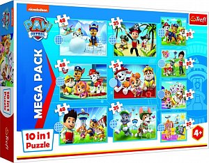 Trefl Puzzle Tlapková patrola MEGA PACK/10v1