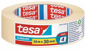 tesa maskovací páska standard, odstranění do 4 dnů, 50 m x 30 mm, smetanová