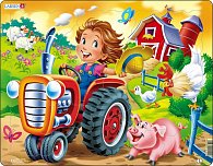 Puzzle MAXI - Jezdíme na traktoru/15 dílků