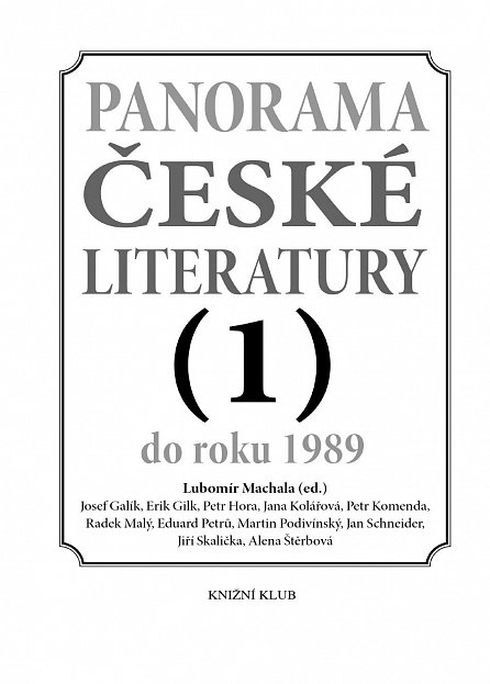 Náhled Panorama české literatury 1 (do roku 1989)