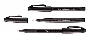 Popisovač Pentel Touch Brush - černý