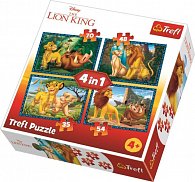 Trefl Puzzle Lví král 4v1 (35,48,54,70 dílků)
