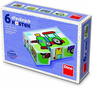 Doprava - Dřevěné kostky 6 ks