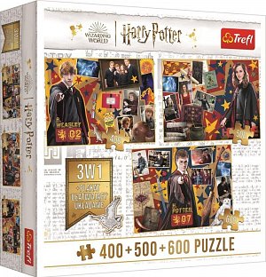 Trefl Puzzle Harry Potter: Ron, Hermiona a Harry 400 + 500 + 600 dílků