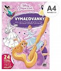 Vymaľovanky so samolepkami Princezné
