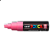 Posca akrylový popisovač PC-8K, 8 mm, růžová (se širokým, seříznutým hrotem)