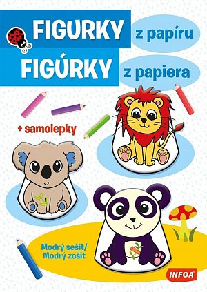 Figurky z papíru - Modrý sešit / Figúrky z papiera - Modrý zošit + samolepky