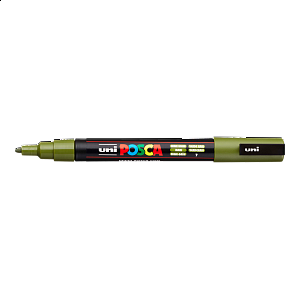 Posca popisovač PC-3M, 0,9 - 1,3 mm, khaki zelená (7)