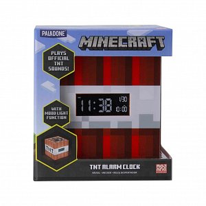 Hodiny stolní s budíkem Minecraft TNT