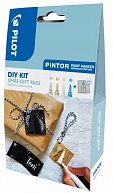 PILOT Pintor Fine Kreativní sada akrylových popisovačů 0,9-1,5mm - XMAS 4 ks + visačky 10 ks