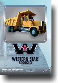 Sklápěč Western Star 6900XD  - Stavebnice papírového modelu
