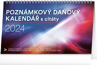 Kalendář 2024 stolní: Poznámkový daňový s citáty, 25 × 14,5 cm