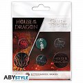 House of the Dragon Set odznaků 6 ks