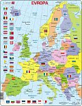 Puzzle MAXI - Mapa Evropy (na šířku)/70dílků, 2.  vydání