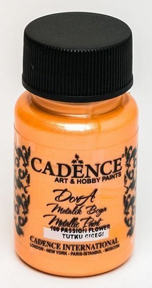 Metalická akrylová barva Cadence Dora Metalic - meruňková / 50 ml
