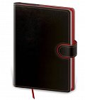 Zápisník Flip A5 černo/červená tečkovaný