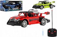 Auto RC buggy vypouštějící páru plast 20cm 40MHz na baterie se světlem 3 barvy v krabici 25x12x12cm