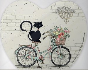 Hřejivý polštářek BUG ART KIUB - Kočka na kole