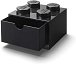 Úložný box LEGO stolní 4 se zásuvkou - černý
