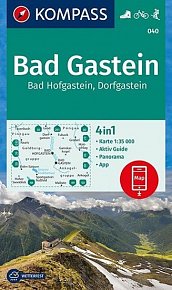 Bad Gastein, Bad Hofgastein, Dorfgastein1:35 000 / turistická mapa KOMPASS 040