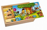 Včelka Mája - 4 puzzle v dřevěné krabičce