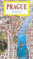 Praha - mapa panoramatická velká/anglicky