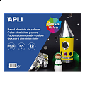 APLI papír metalický, 32 x 24 cm, blok 10 listů, mix barev