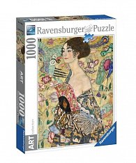 Puzzle Gustav Klimt: Dáma s vějířem 1000 dílků