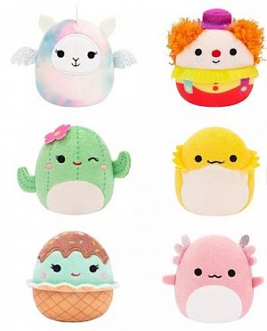 Squishmallows Micromallows 6-Pack Axolotl, Klaun, Lamo-pegakorn, Kaktus, Agama, Cupcake 6 cm