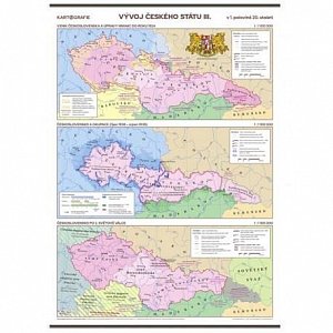 Vývoj českého státu III. (v 1. polovině 20. stol.) – školní nástěnná mapa/96 x 136 cm, 2.  vydání