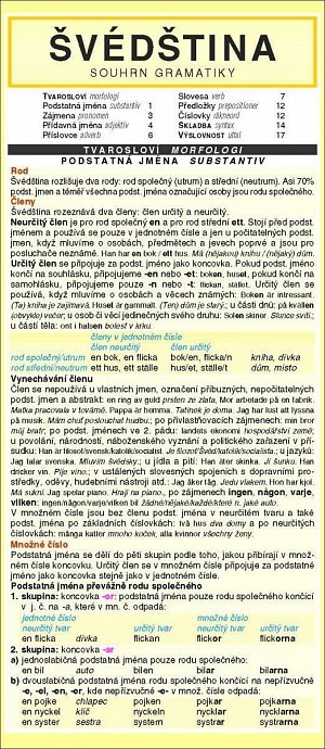 ŠVÉDŠTINA souhrn gramatiky