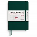 Weekly Planner & Notebook 2026 Medium (A5) Forest Green - tečkovaný