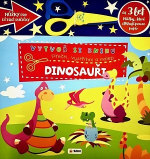 Vytvoř knihu Dinosauři - Přečti, vystřihni, nalep 3+