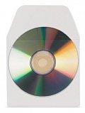 djois samolepicí kapsa na CD/DVD, 127 x 127 mm, s chlopní, transparentní, 100 ks