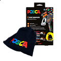 Posca sada popisovačů PC - 3M/ PC- 5M  - s bavlněným pytlíkem POSCA II (8 ks)