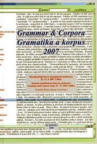 Gramatika a korupus 2007