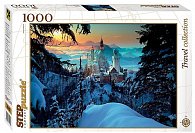 Puzzle 1000 Zámek Neuschwanstein pod sněhem. Bavorsko