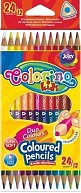 Colorino Pastelky trojhranné oboustranné 24 barev