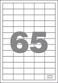 Spoko samolepicí etikety  38 x 21,2 mm, papír/A4, bílé - 6500 ks