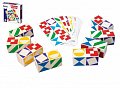 Domino match společenská hra dřevo v krabičce 15x15x3,5cm