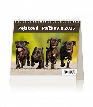 Kalendář stolní 2025 - MiniMax Pejskové / Psíčkovia