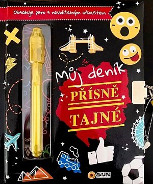 Můj tajný deník na klíček Přísně tajné (černý)